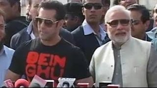 Salman flies kites with Modi praises him but no clear endorsement [upl. by Anaugahs361]