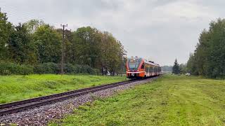 Stadler Flirt 2431 in Tartu Штадлерский дизельпоезд 2431 в Тарту [upl. by Greenebaum]