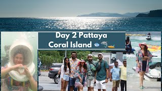 Day 2 Pattaya  Sea Walk 🚶 Coral Island  Beaches  Thai Food  Speed Boat  Coconut Water [upl. by Medor]