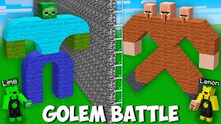 I created THE NEWEST ZOMBIE VS VILLAGER GOLEM BATTLE in Minecraft  INCREDIBLE GOLEM [upl. by Anana]