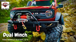 Cara pasang Winch Depan HB R1001 23 presisi di Bumper plastik bawaan BRONCO ga perlu coak  OmEwa [upl. by Odille136]