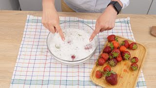 Tauche Erdbeeren in diesen Schaum Nur wenige kennen diesen Trick [upl. by Divadleahcim]