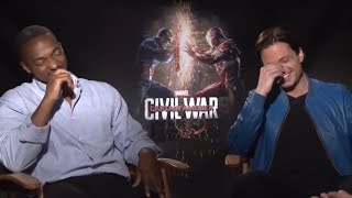 Anthony Mackie amp Sebastian Stan being a chaotic duo for 14 minutes straight [upl. by Wesla449]