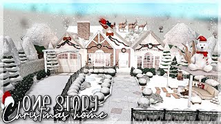 BLOXBURG OneStory Winter Christmas Home  house build 🤍 [upl. by Aigneis]