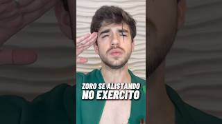 ZORO SE ALISTANDO NO EXERCÍTO Shorts [upl. by Nowed]