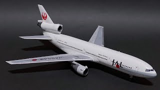 Assembly Hasegawa 1200 scale McDonnel Douglas DC10 JAL [upl. by Jacinta]