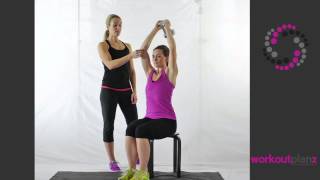 Flabby Arm Exercises for Women The Overhead Tricep Extension Best Exercise for back of the arm [upl. by Wandie]