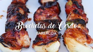 ✅ Brochetas de cerdo barbacoa  Brochetas  BARBACOA  BBQ [upl. by Anailil]