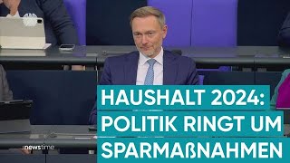 Haushalt 2024 Politiker ringen um Sparmaßnahmen [upl. by Sylirama518]