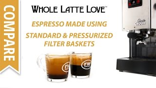 Espresso Shots Compared Using Standard and Pressurized Filter Baskets [upl. by Florenza]