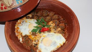 Tajine dyal Kefta  Tajine mit Hackfleisch und Ei  Tajine de Kefta aux oeufs [upl. by Narad]