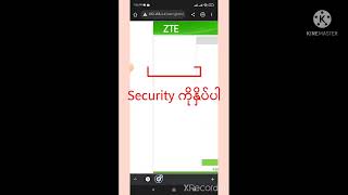 ZTE Wifi Password ချိန်းနည်း [upl. by Ammadis169]