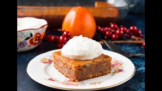 Persimmon Pudding Recipe [upl. by Arlena]