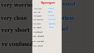 Synonyms english short [upl. by Swamy]