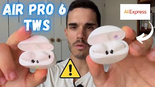 Air Pro 6 TWS AliExpress REVIEW y ADVERTENCIA ⚠️ [upl. by Barton582]