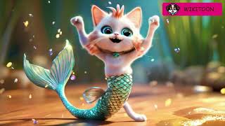 Mermaid Cat Meow Meow Meow kids song fun for kids [upl. by Gnot902]