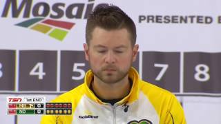 2017 Tim Hortons Brier  McEwen MB vs Jacobs NONT  Bronze Medal Game [upl. by Ggerc]