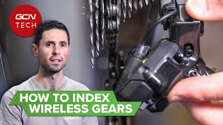 How to Index Shimano Di2 Wireless Gears  Maintenance Monday [upl. by Crescentia]