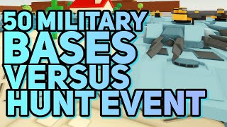 50 Military Bases vs Hunt Event amp Korblox Deathwalker  Tower Defense Simulator [upl. by Nalyk766]