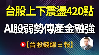 台股上下震盪420點 AI股弱勢傳產金融強20240327【台股錢線日報】 [upl. by Halford601]