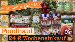 Wocheneinkauf gesund amp günstig mit Cashback 24 €  Food Haul mit Food Diary 1 Person [upl. by Doersten]