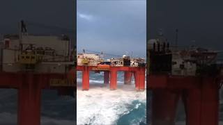 TERRIFYING Storm Hits Oil Rig caughtoncameraunbelievable shorts [upl. by Thomsen]