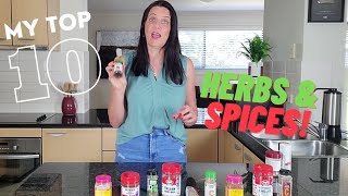 Top 10 Herbs amp Spices With Health Benefits amp Nutrition  Plant Based Cooking Must Haves [upl. by Silrak]