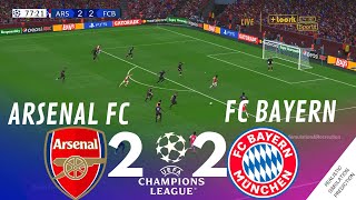 Arsenal 22 Bayern Munchen  Champions League 2324  Match Highlights VG Simulation amp Recreation [upl. by Uzzia]