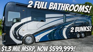 2019 Foretravel REALM Bunk model with 2 Full baths 1 3 MIL MSRP NOW 599999 [upl. by Kcirre]