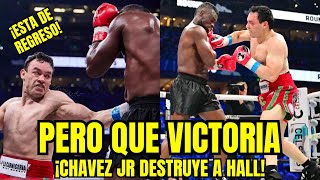 INCREIBLE DE ESTA MANERA JULIO CESAR CHAVEZ JR VENCE A URIAH HALL POR DESICION UNANIME [upl. by Oreste]