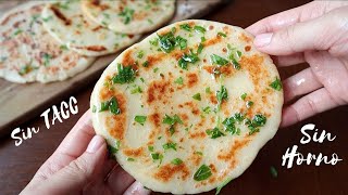 PAN PITA Sin Gluten SALUDABLE con SÓLO 2 INGREDIENTES en la Sartén [upl. by Toh]