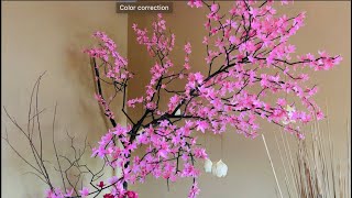 HOW TO MAKE THE EVER LASTING CHERRY BLOSSOM TREE  BIG PROJECT [upl. by Anaul]