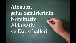 Almanca Şahıs Zamirleri Personalpronomen Akkusativ Nominativ Dativ [upl. by Lyns]