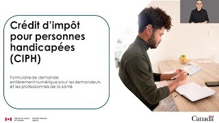 Webinaire – Formulaire de demande numérique pour le CIPH  visé aux demandeurs [upl. by Erdeid427]