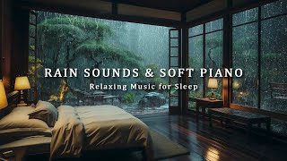 Warm Bedroom with Rain Sounds Falling Outside the Forest  Relaxing Music for Deep Sleep Meditation [upl. by Nivat828]