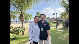 Bennett chats with Carole Bourke General Manager of Sandals Ochi LIVEfromJamiaca [upl. by Ertnod308]