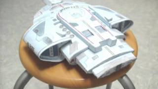 Star Trek Deep Space Nine USS Defiant NX74205 papercraft model [upl. by Ahsinyt]