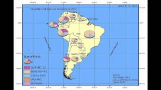 Planisferio en proyección de Mollweide y mapa en proyección cónica de Albers [upl. by Odrarej]