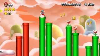 New Super Mario Bros U 100 Walkthrough Part 18  Meringue Clouds 7G 74 75 Star Coins [upl. by Pardoes]