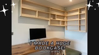 WOODWORK I made this HUGE corner BOOKCASE [upl. by Tsui617]