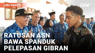 Ratusan ASN Lepas Gibran Rakabuming di Balaikota Solo  Liputan6 [upl. by Sivia499]