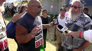 Rabbi confronts Christian streetpreacher Ruben proselytizing at Israeli Independence Fair in LA [upl. by Einegue]