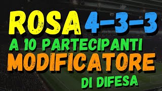 ROSA COMPLETA IDEALE PER IL FANTACALCIO 20242025 500 CREDITI 10 PARTECIPANTI E MODIFICATORE DIFESA [upl. by Paige]