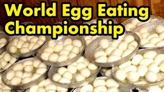 120 Eggs Eaten in 8 Mins World Egg Eating Championship [upl. by Trebleht]