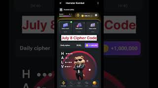 July 8 Hamster Kombat Daily Cipher Code ll Cipher Code ll Malayalam [upl. by Botnick174]