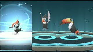 PIKIPEK evolution into TRUMBEAK and TOUCANNON in Pokemon GO  GEN 7 [upl. by Feucht818]