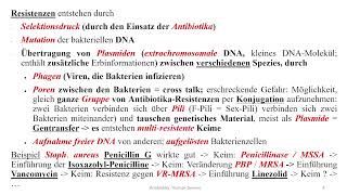 Antibiotika 7 Pharmakologie  Resistenzen MRSA VRE MRGN [upl. by Bum]