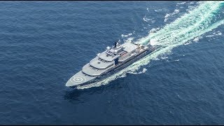 Crescent Yacht 135m Lürssen Project Thunder sea trials  4K [upl. by Hesler969]