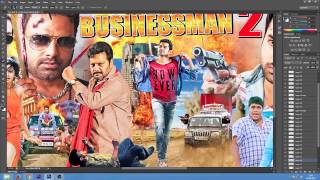 Businessman 2 Hindi Dubbed Movie Poster How its made [upl. by Tiphanie]