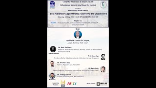 Webinar on Sole Arbitrator Appointments Answering the Unanswered [upl. by Lucas]